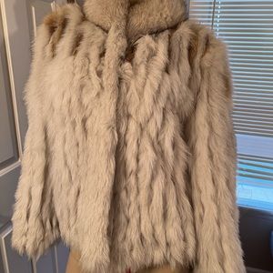 Vintage Ladies Saga Blue Fox Fur Coat Size S